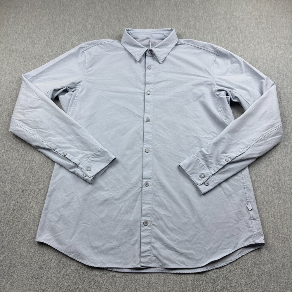 Lululemon Shirt Mens Large Blue Commission Long Sleeve Button Up Collared Casual